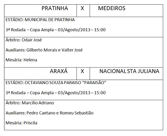 Árbitros 10ª rodada Amadorão 1